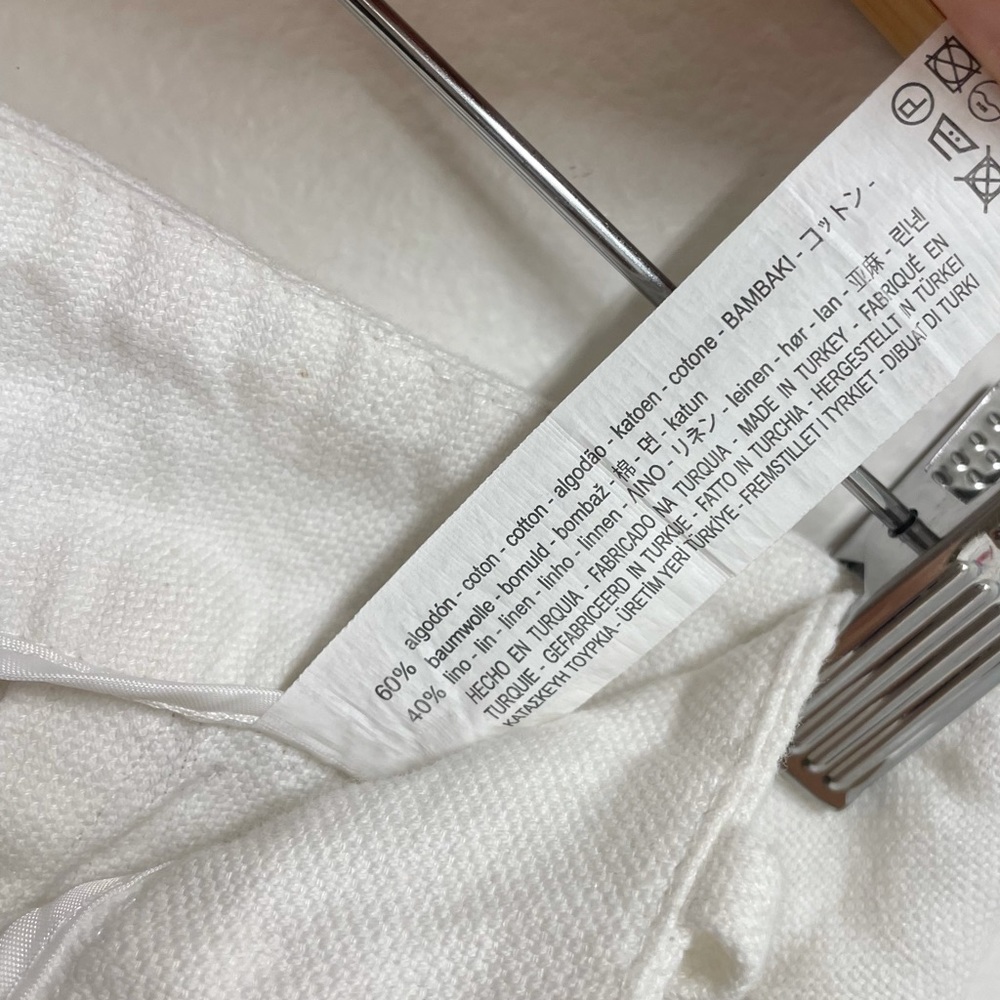 Zara White Linen Wide Pants - Picture 5 of 5